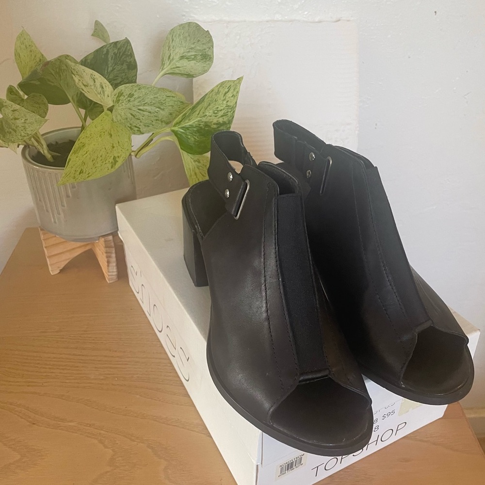 Top Shop womens black mule heel